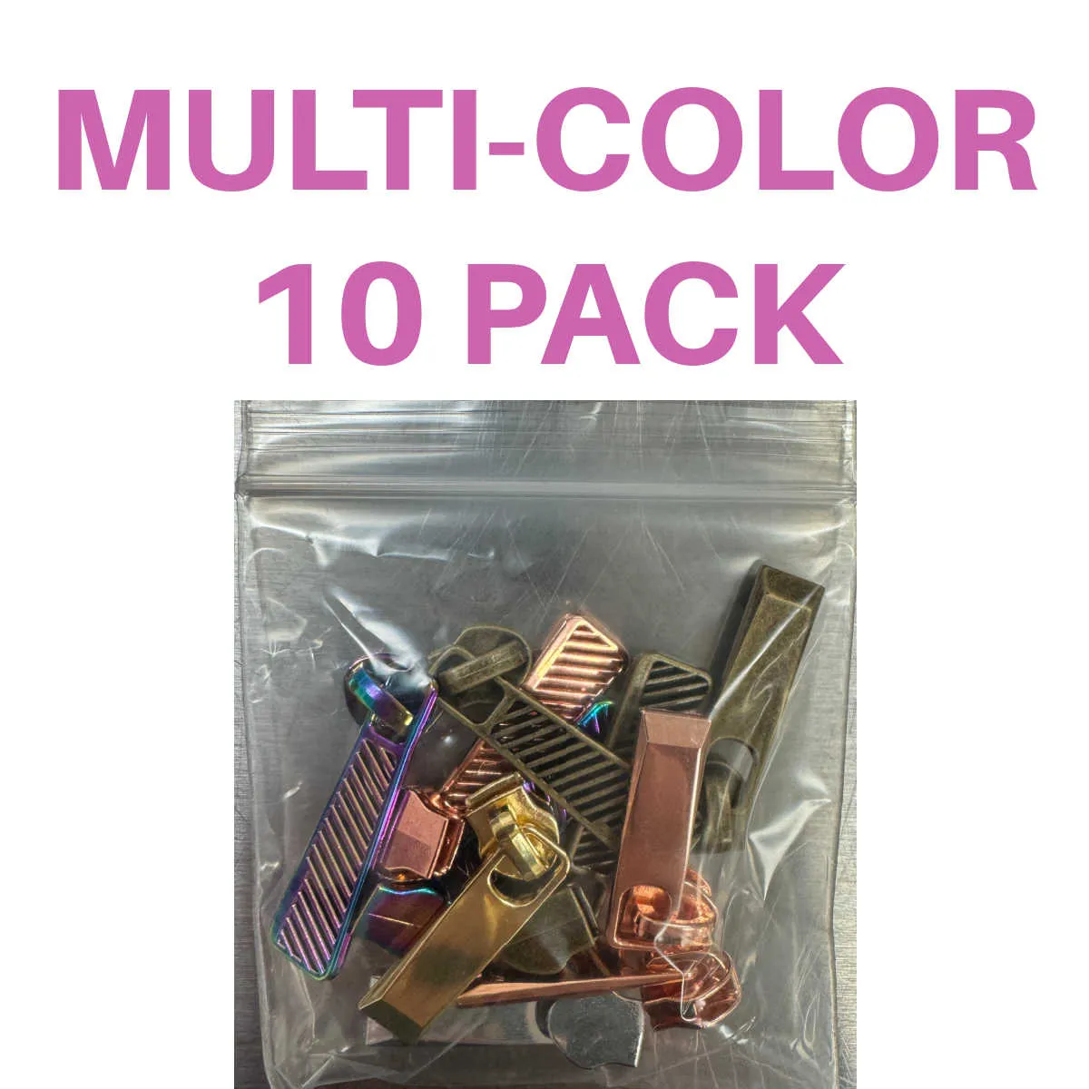 10 Pack Zipper Pulls, Pick Your Color