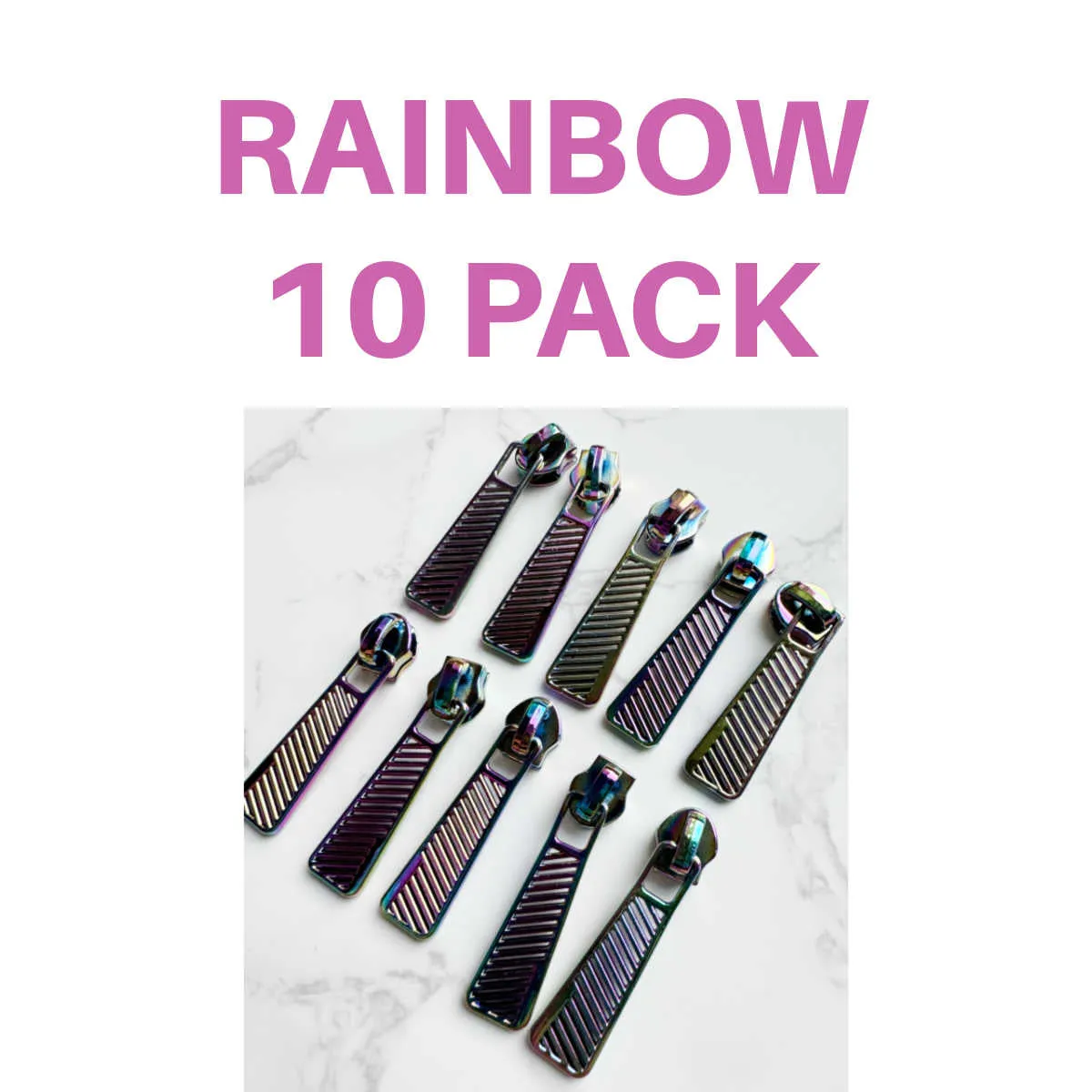 10 Pack Zipper Pulls, Pick Your Color