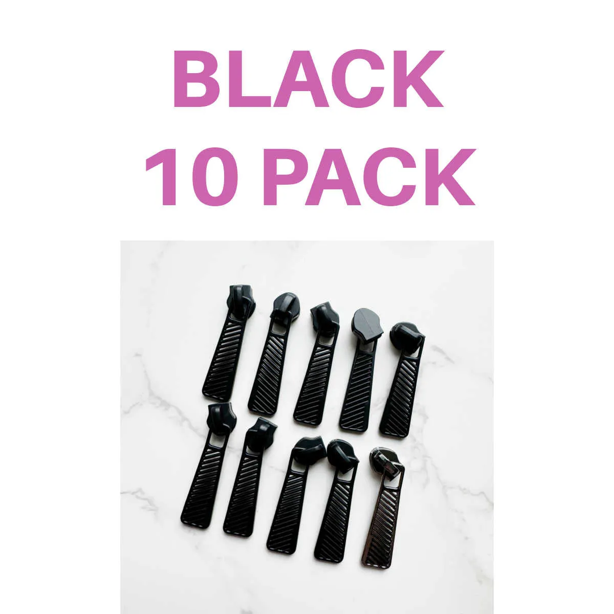 10 Pack Zipper Pulls, Pick Your Color