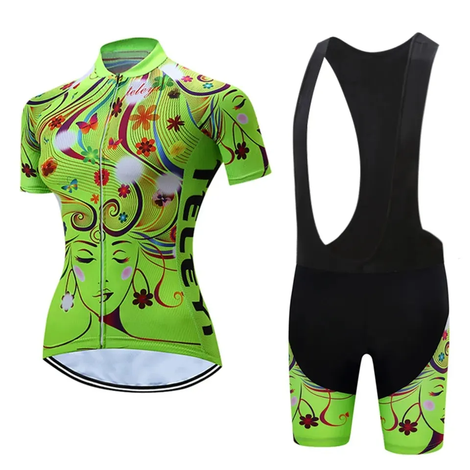 2023 Jersey Set Short Sleeve Cycling Clothes Riding Clothing Fashion Leisure Bike Wear Women MTB Women Breathable Quick-Dry