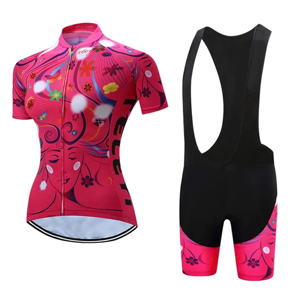 2023 Jersey Set Short Sleeve Cycling Clothes Riding Clothing Fashion Leisure Bike Wear Women MTB Women Breathable Quick-Dry