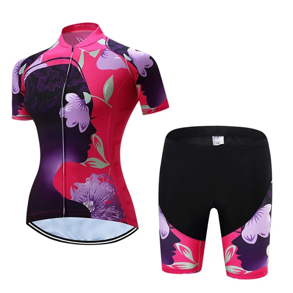 2023 Jersey Set Short Sleeve Cycling Clothes Riding Clothing Fashion Leisure Bike Wear Women MTB Women Breathable Quick-Dry