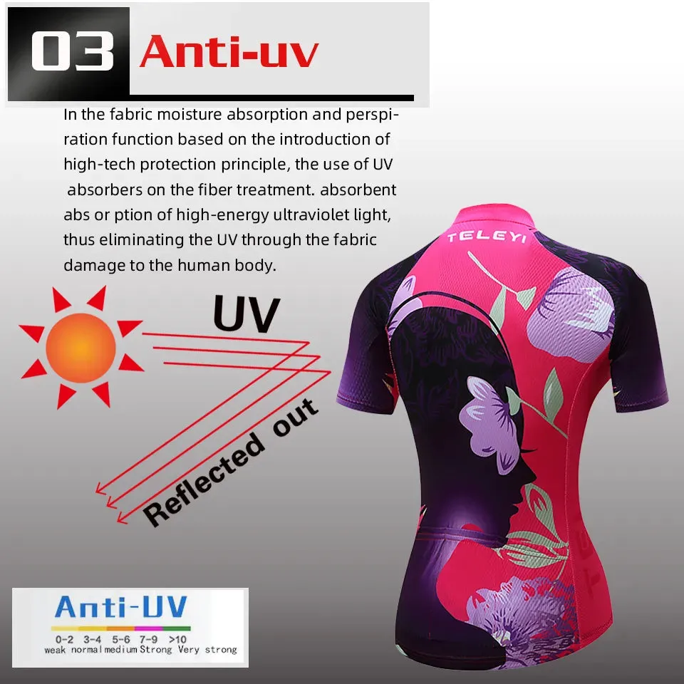 2023 Jersey Set Short Sleeve Cycling Clothes Riding Clothing Fashion Leisure Bike Wear Women MTB Women Breathable Quick-Dry