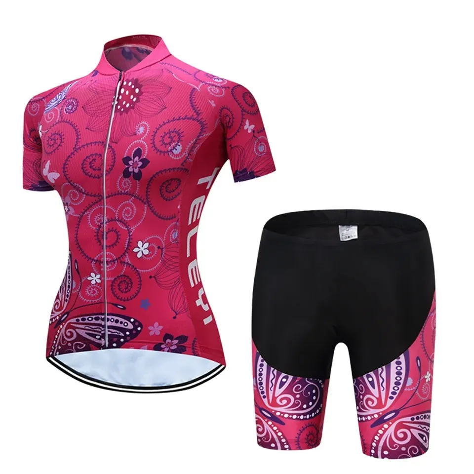 2023 Jersey Set Short Sleeve Cycling Clothes Riding Clothing Fashion Leisure Bike Wear Women MTB Women Breathable Quick-Dry