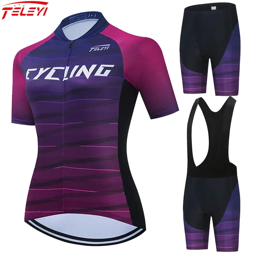 2023 Women's cycling clothing sets mountain bike jersey and shorts, women's sportswear