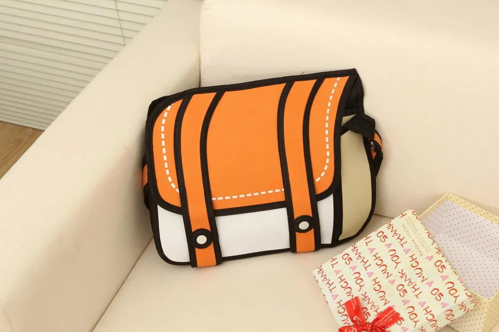 2D Cartoon Messenger Bag