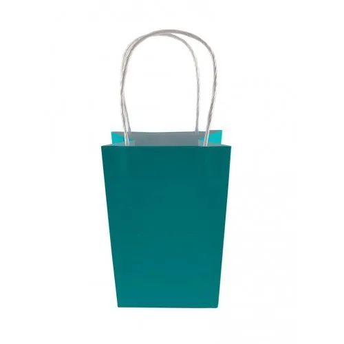 5pk Teal Paper Party Gift Bags