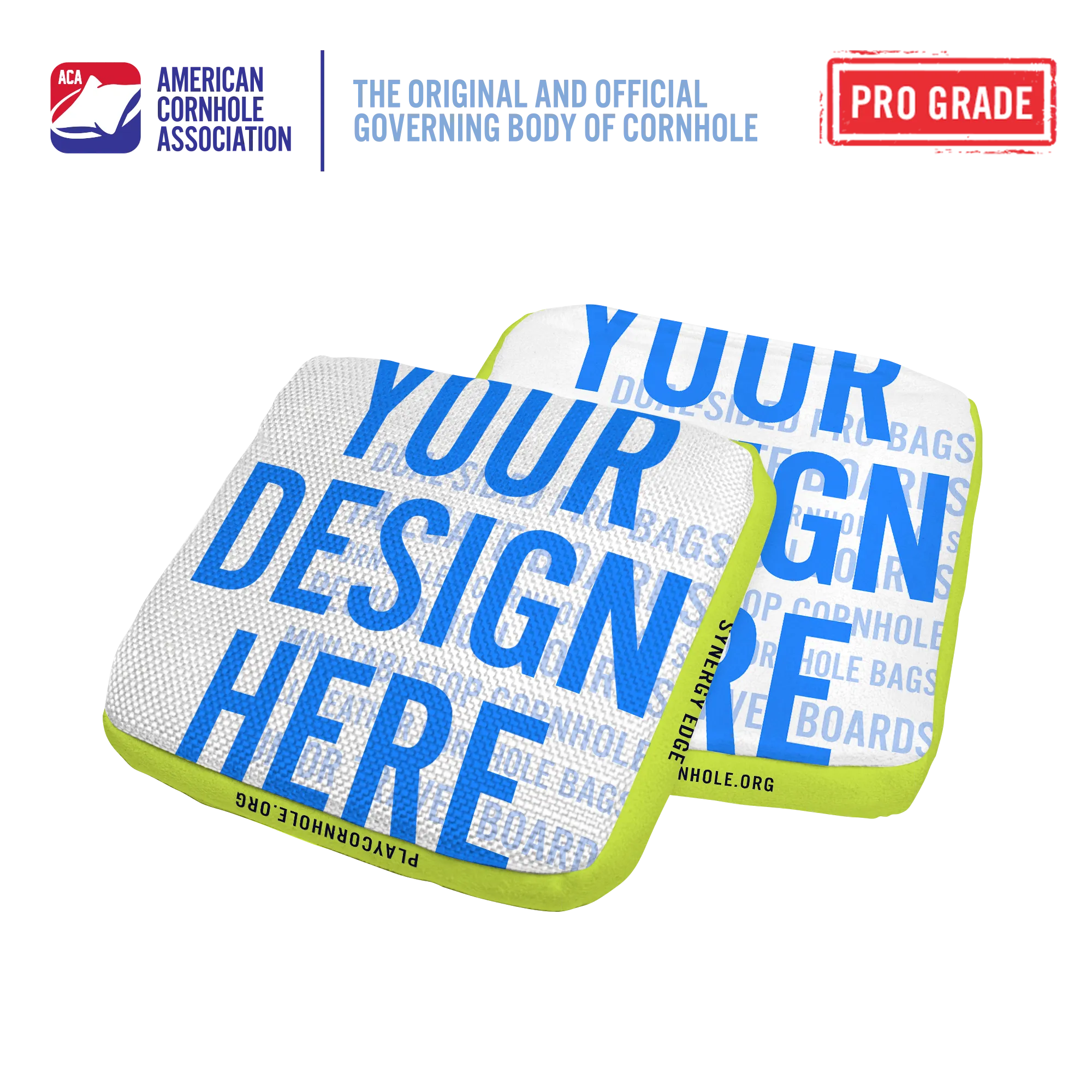 6-in Synergy Edge Custom Dual-Sided Professional Regulation Cornhole Bags