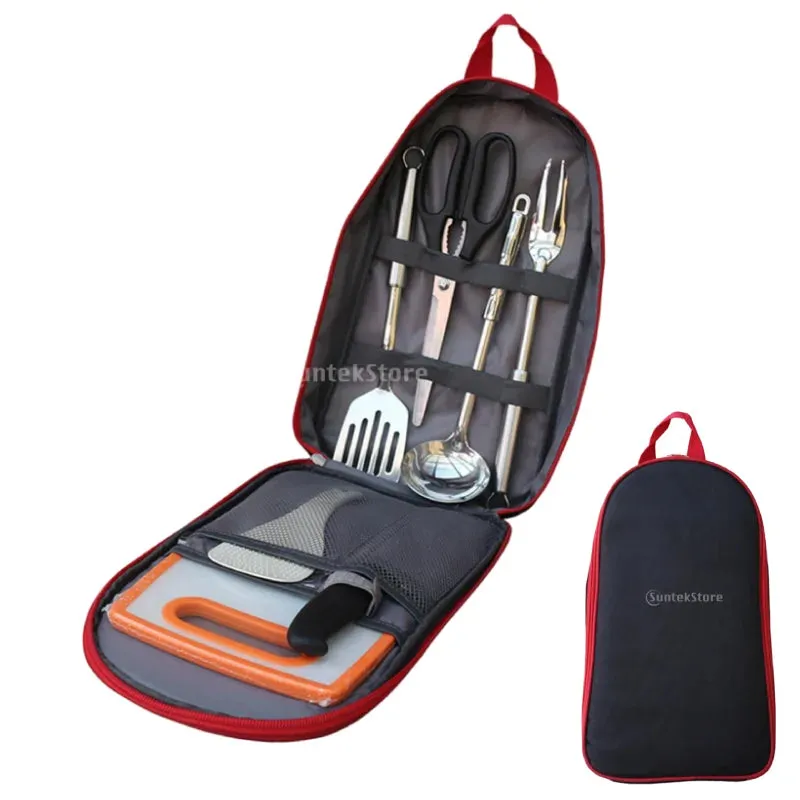 7-Piece Camping Kitchen Utensil Set with Carrying Bag