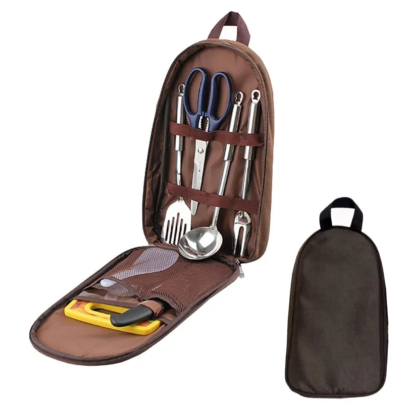 7-Piece Camping Kitchen Utensil Set with Carrying Bag