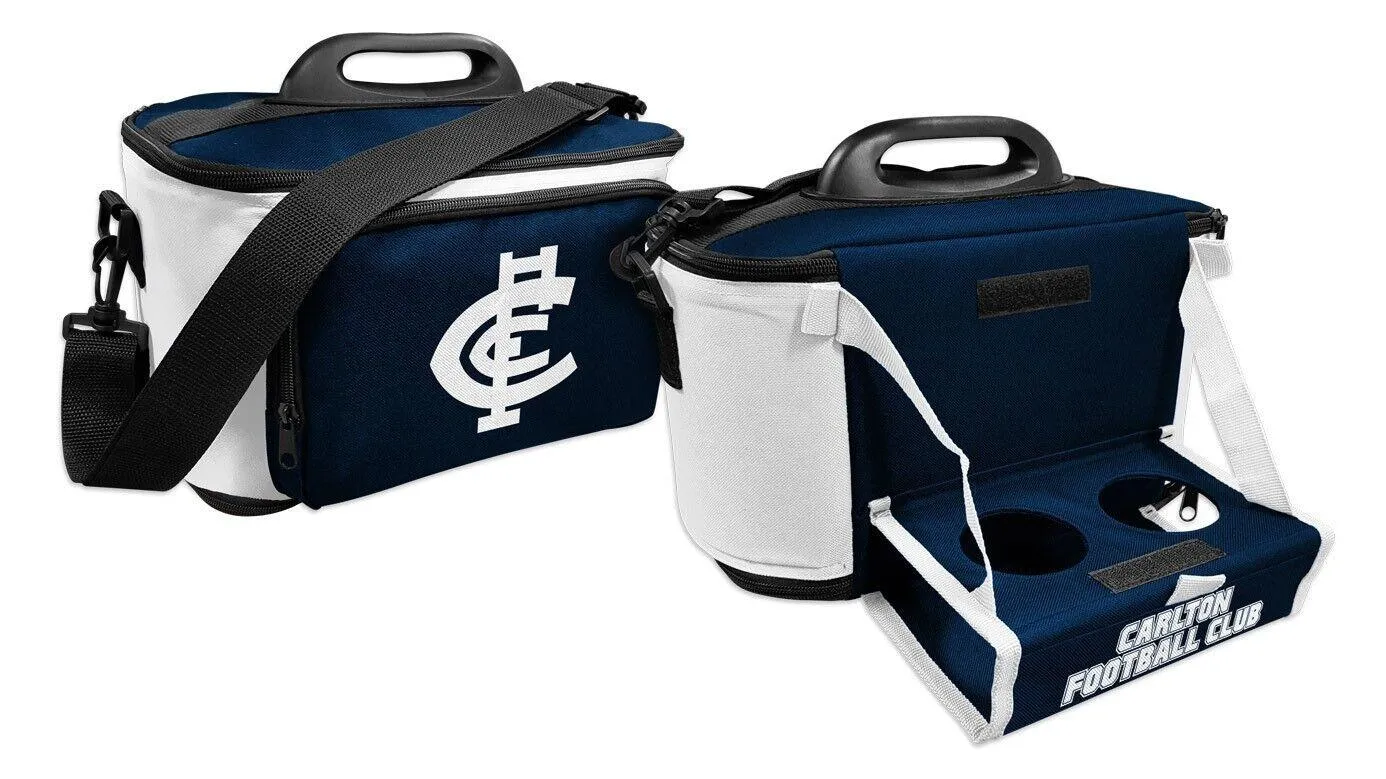 AFL Drink Cooler Bag With Tray - Carlton Blues - Insulated - Team Logo