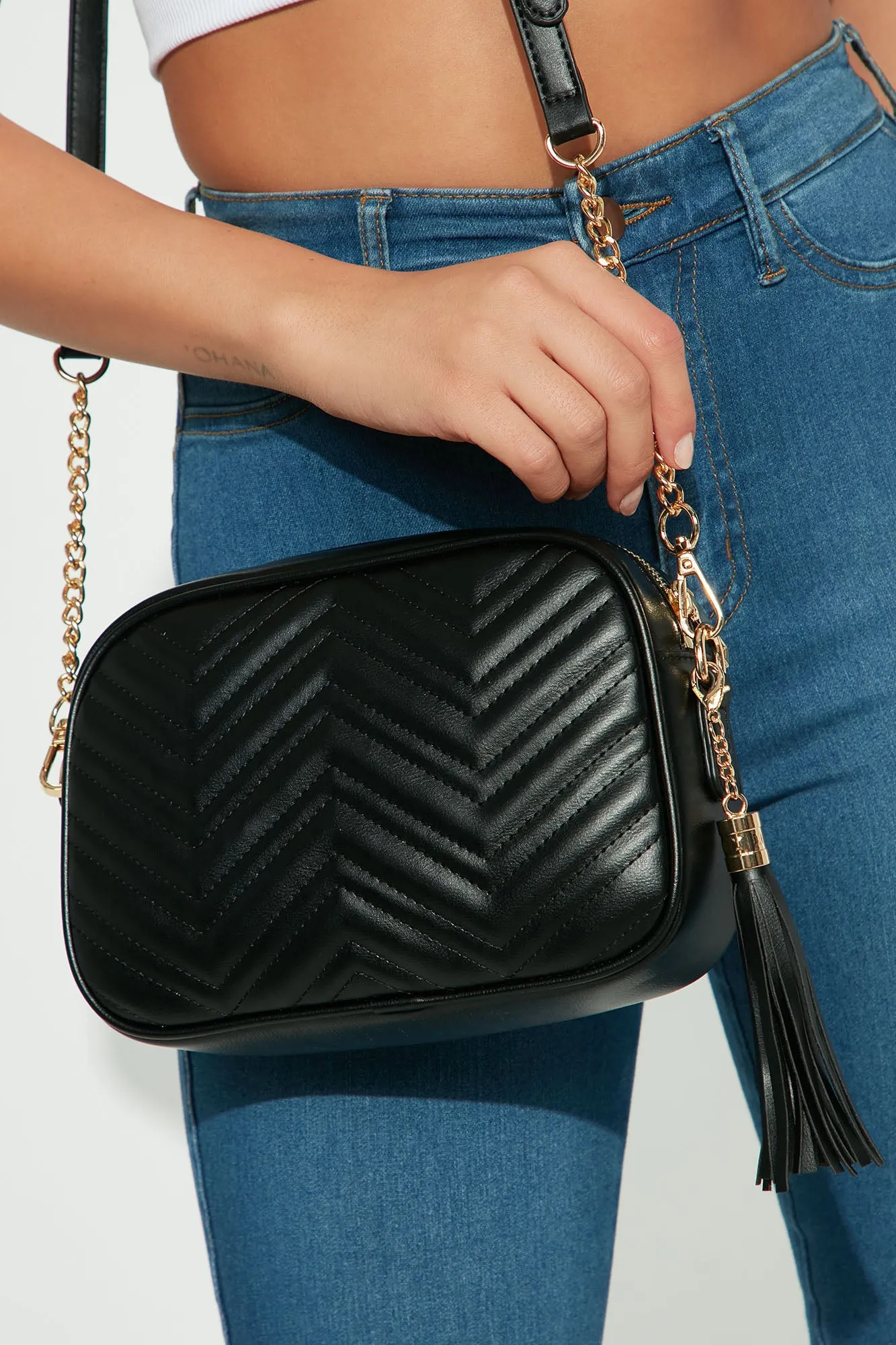 Back To You Quilted Bag - Black