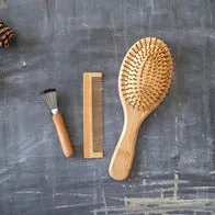 Bamboo Hair Brush Set | Natural Eco-Friendly Bamboo Brush