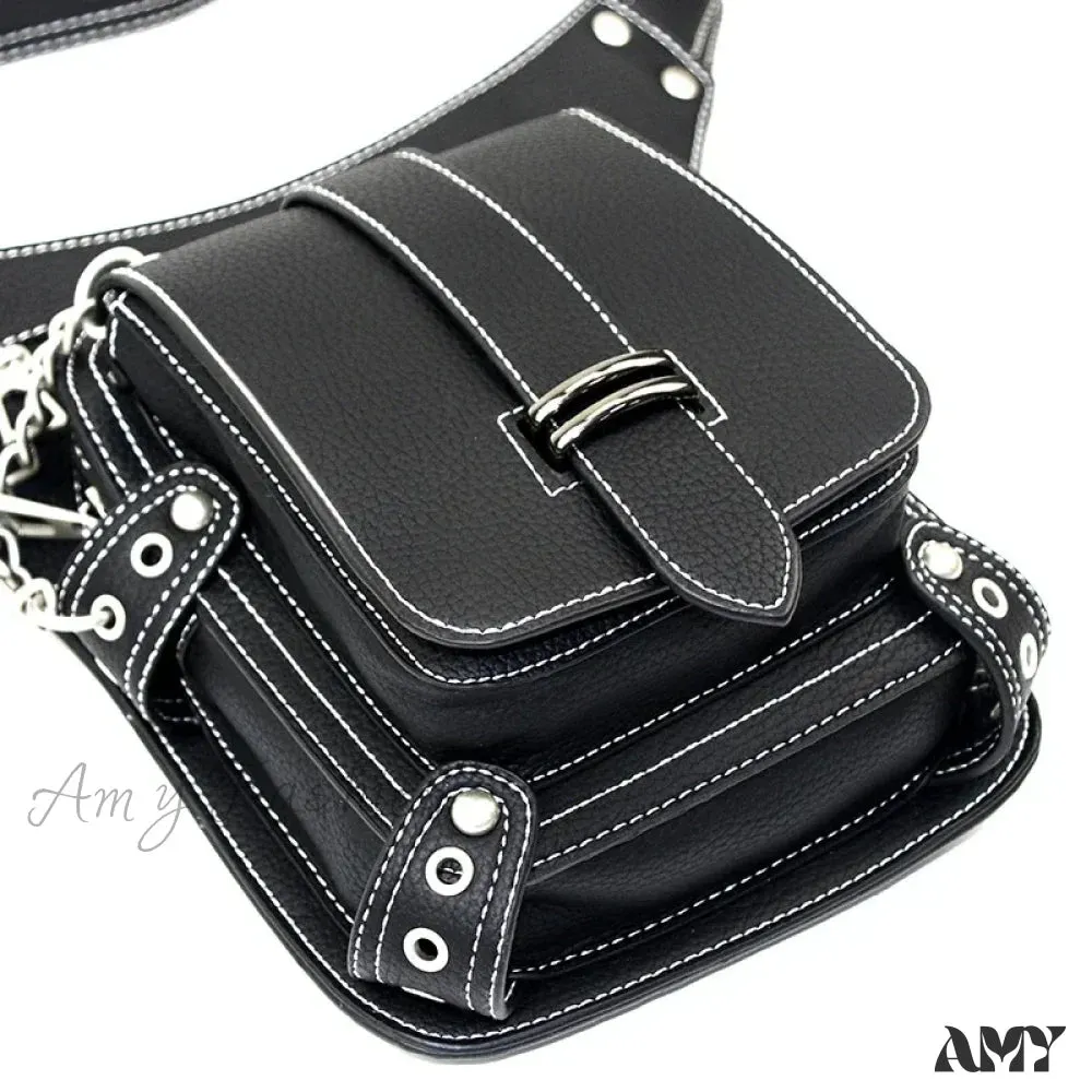 Belt Steampunk Bag Leg Motorcycle Rivet Waist Hip Fanny Multi Rock Chain Packs Waist