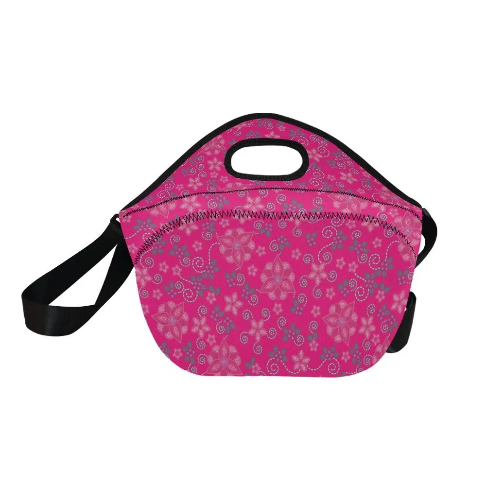 Berry Picking Pink Neoprene Lunch Bag/Large