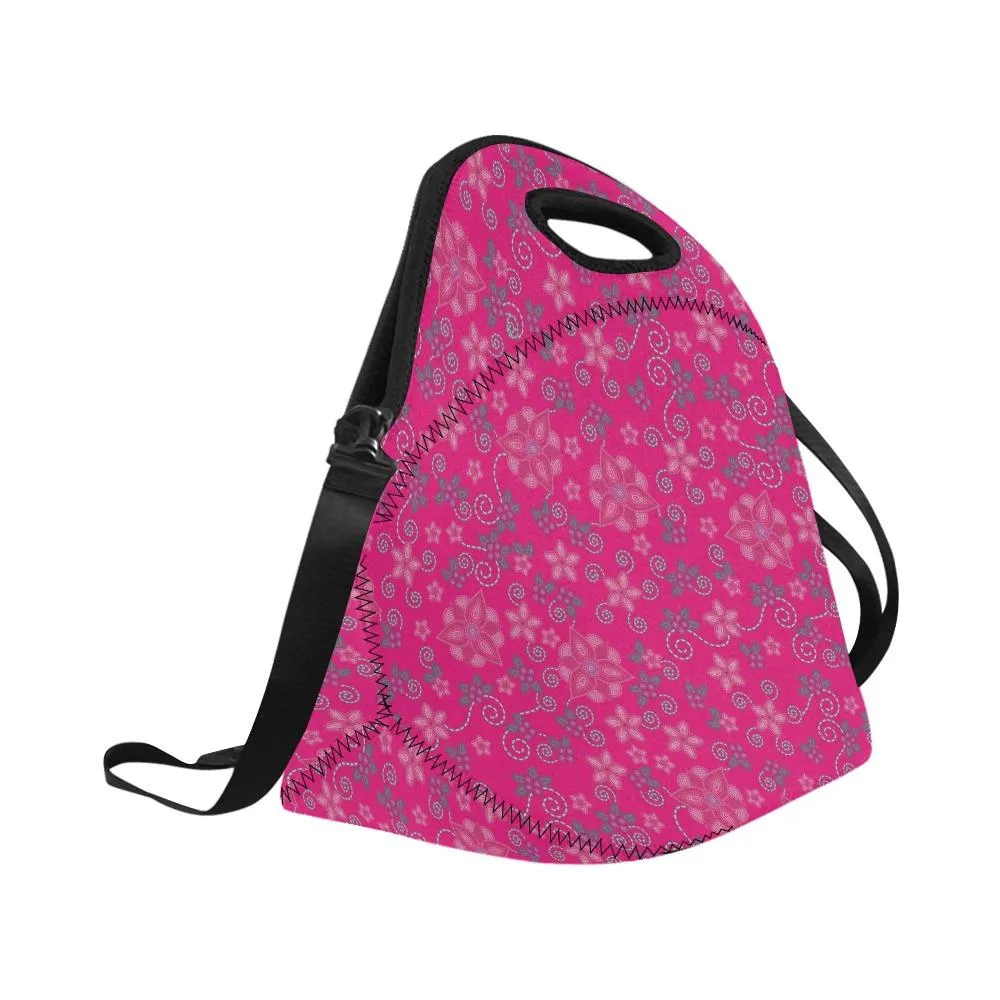 Berry Picking Pink Neoprene Lunch Bag/Large