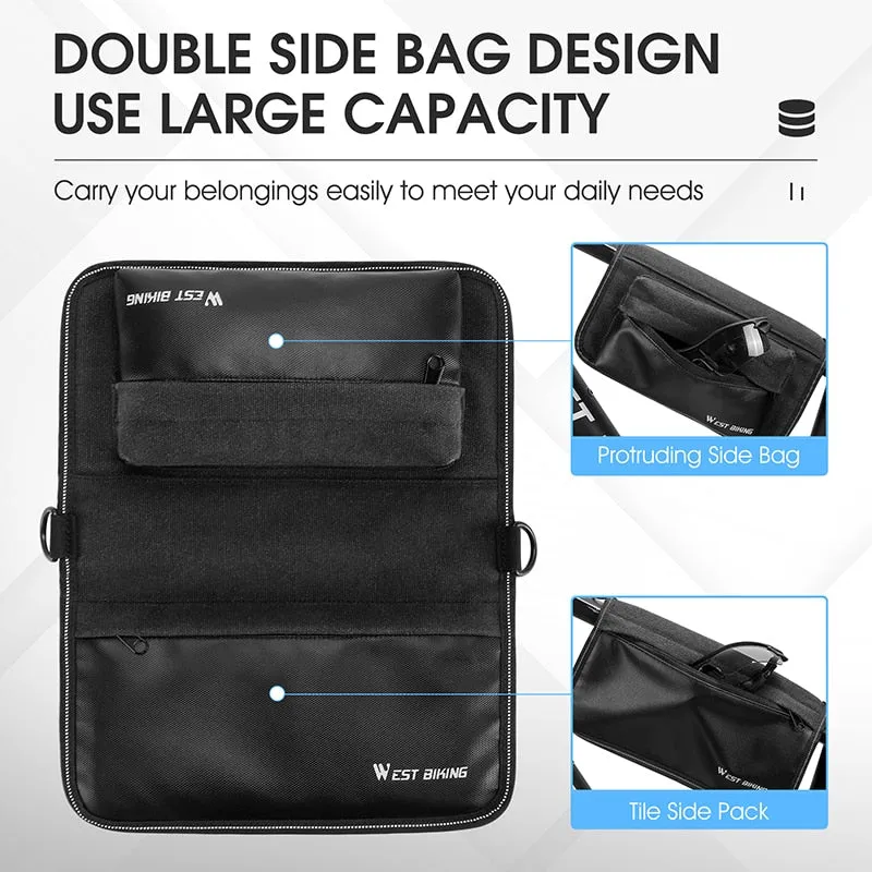 Bicycle Frame Bag Multifunctional Shoulder Bag MTB Mountain Road Bike Repair Tools Pannier Cycling Phone Storage Bag