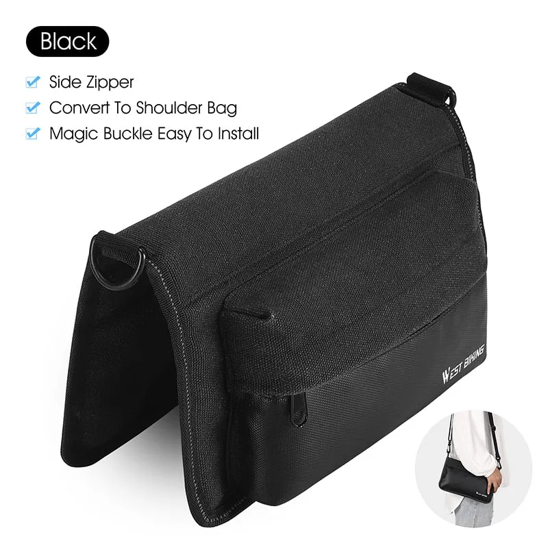 Bicycle Frame Bag Multifunctional Shoulder Bag MTB Mountain Road Bike Repair Tools Pannier Cycling Phone Storage Bag