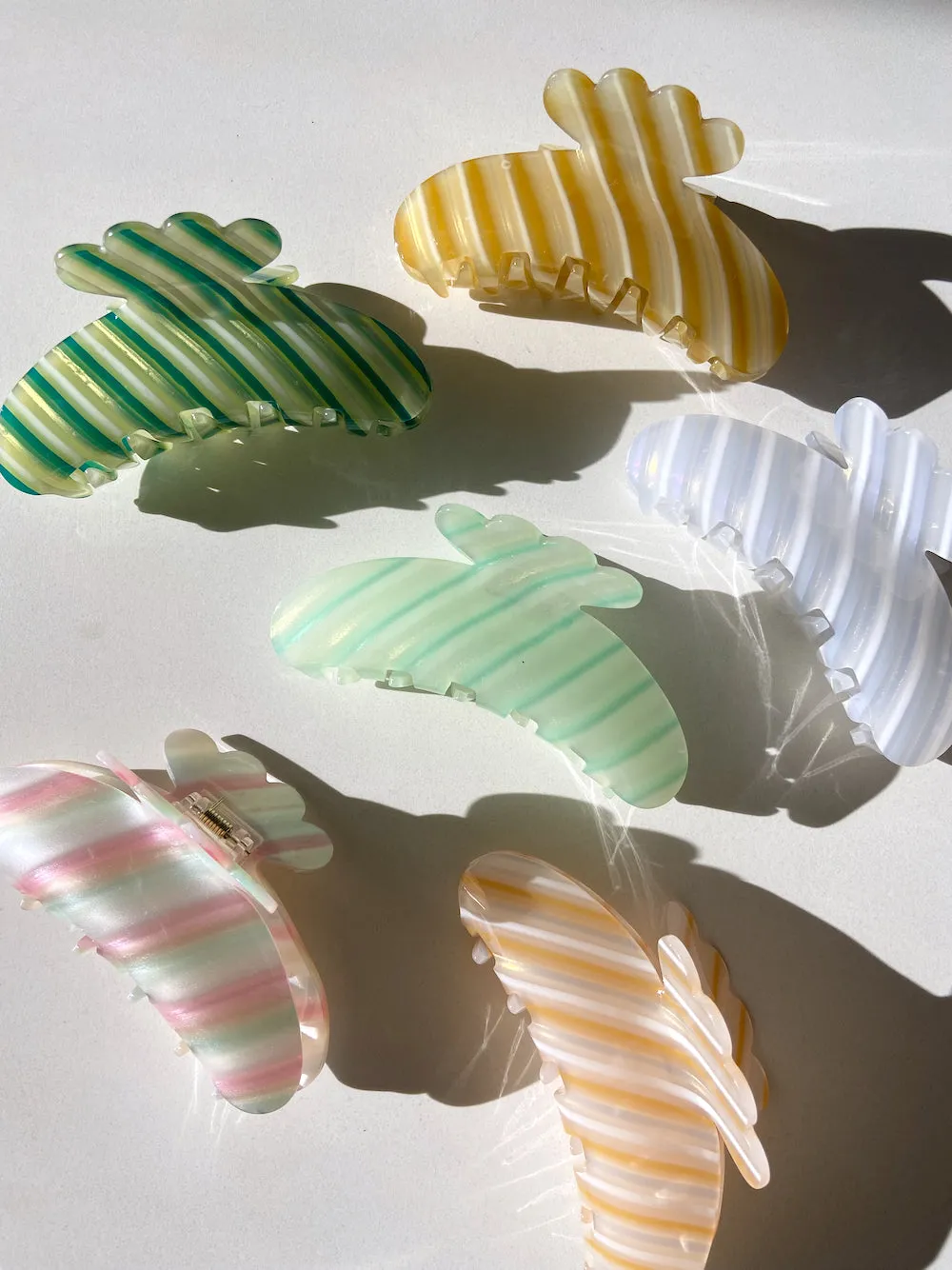 Big Rainbow Stripe Claw Clip | Eco-Friendly