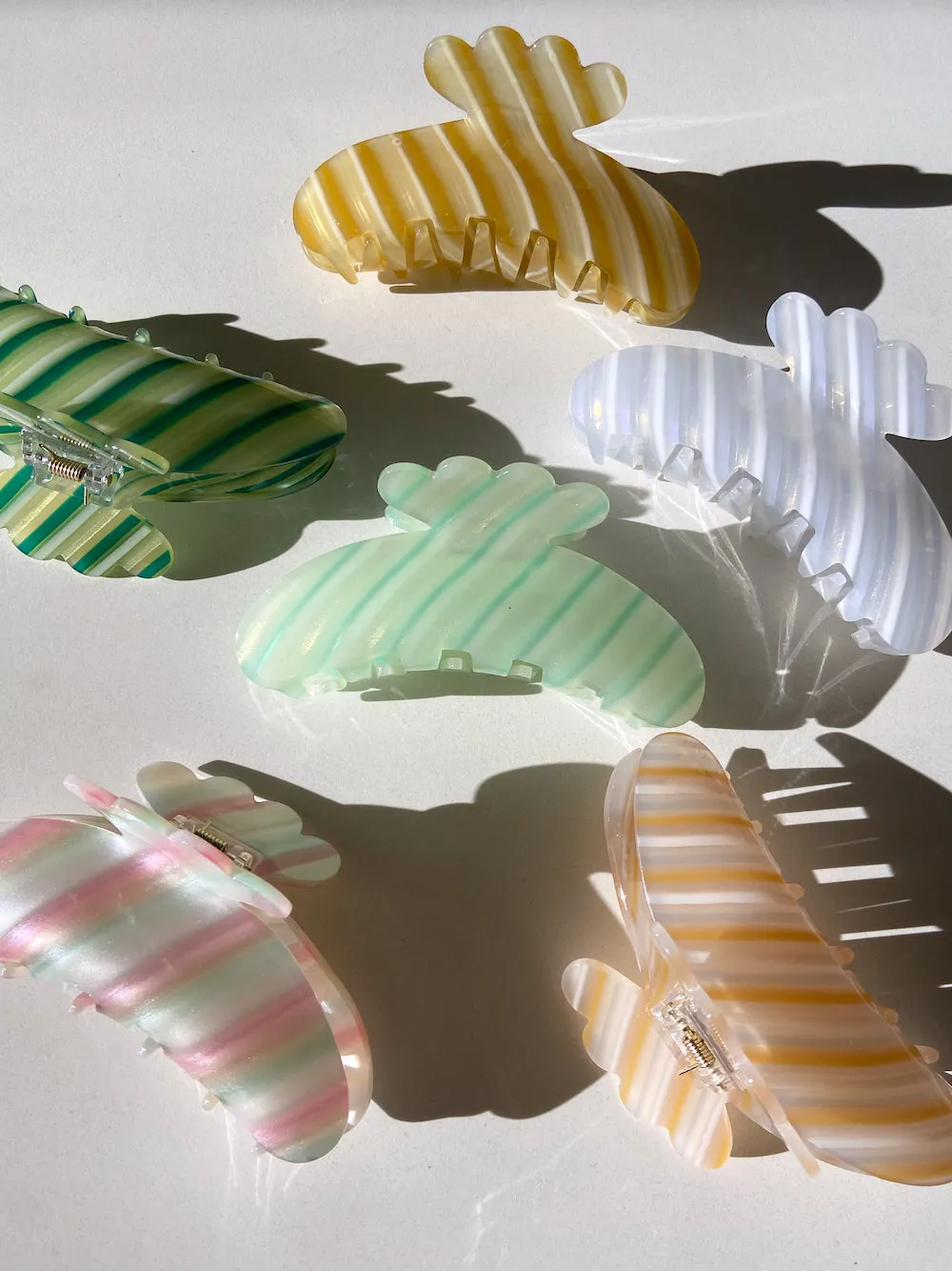 Big Rainbow Stripe Claw Clip | Eco-Friendly