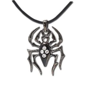 BLACK GEM SPIDER NECKLACE C/60