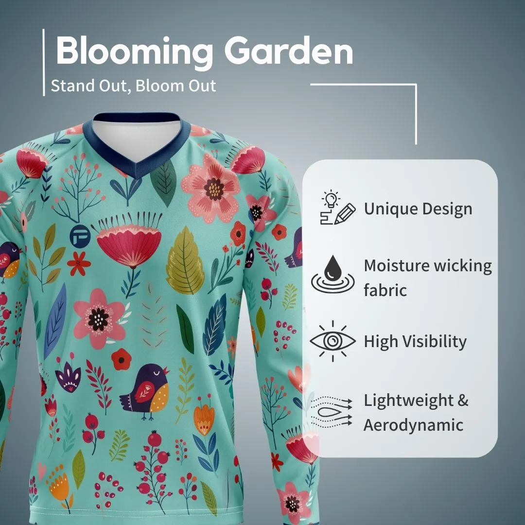 Blooming Garden | Long Sleeve MTB Cycling Jersey