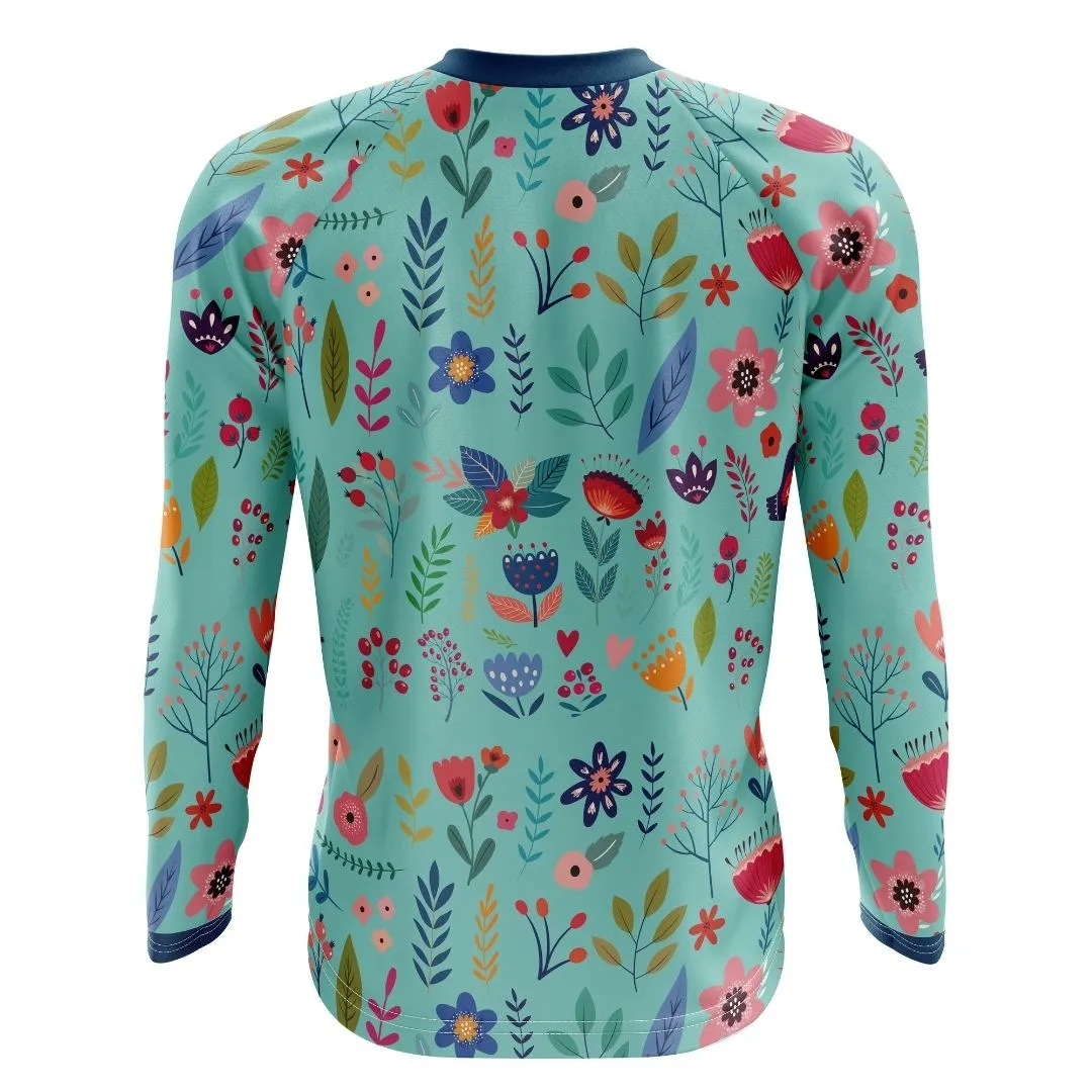 Blooming Garden | Long Sleeve MTB Cycling Jersey