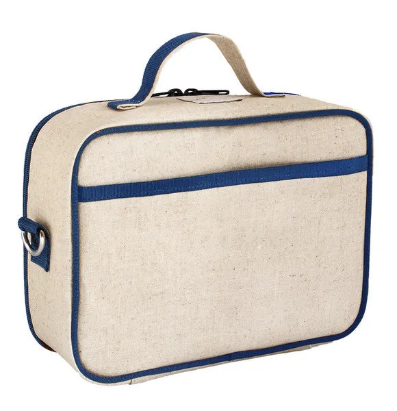 Blue Dinosaur Lunch Box - Raw Linen