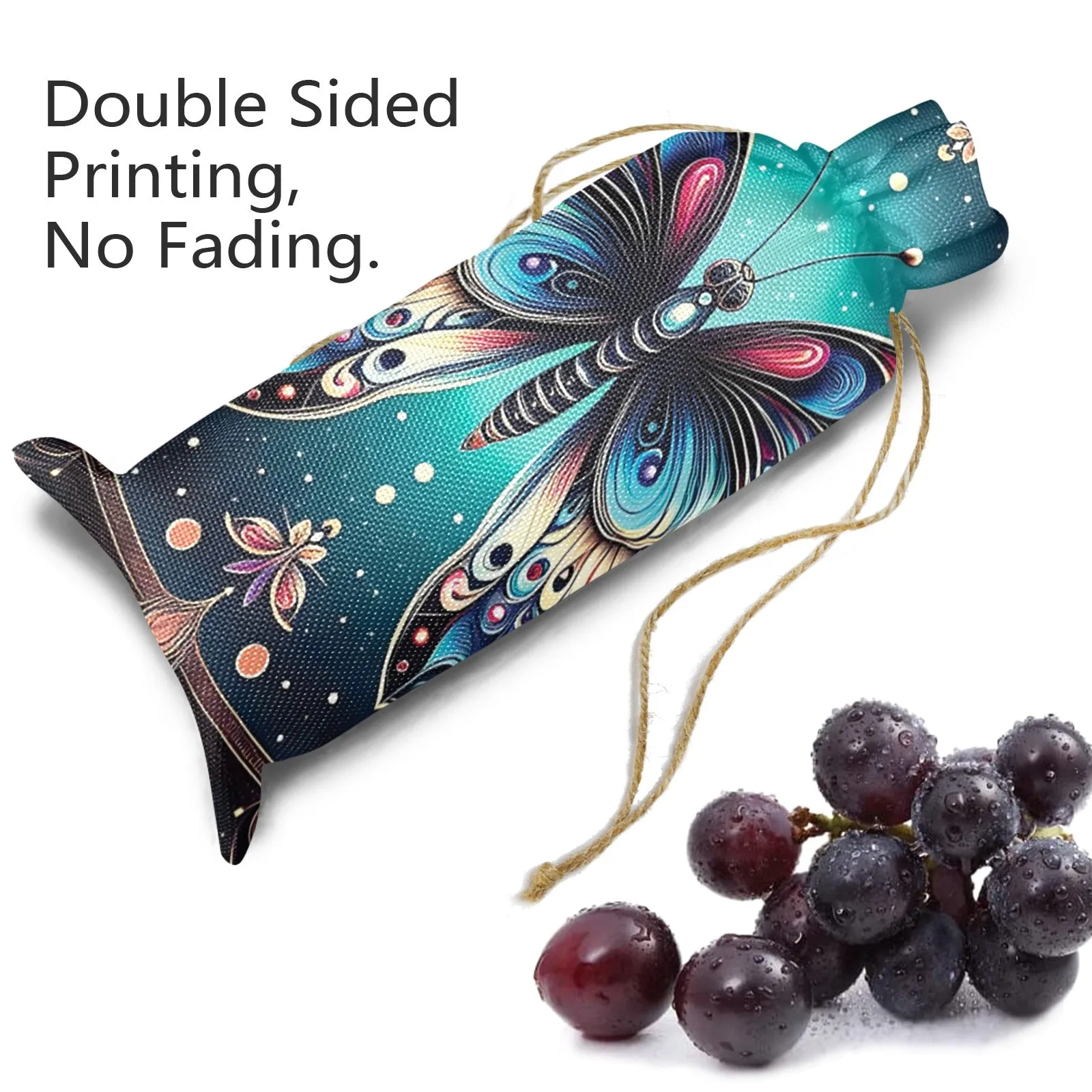 Butterfly awd447 Linen Wine Bottle Bag