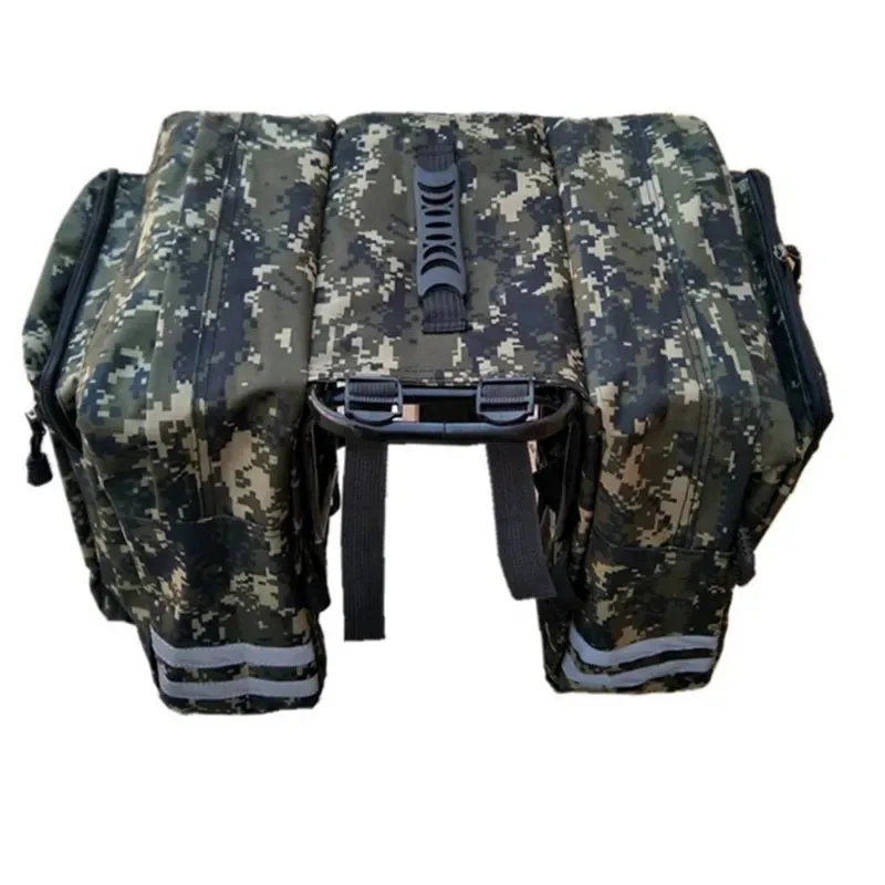 Camo Bike Big Double Pack Mountain Bike Bag Back Pack Bicycle Shelf Bag Camo Double Pack Riding Equipment