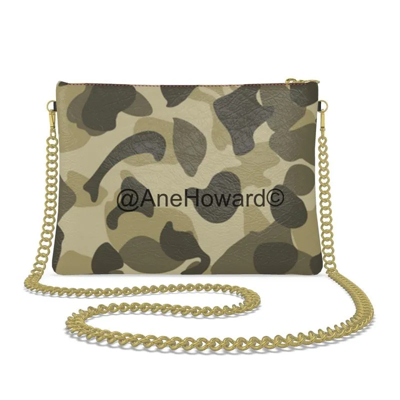 Camouflage - Vegan Leather Crossbody Bag With Chain