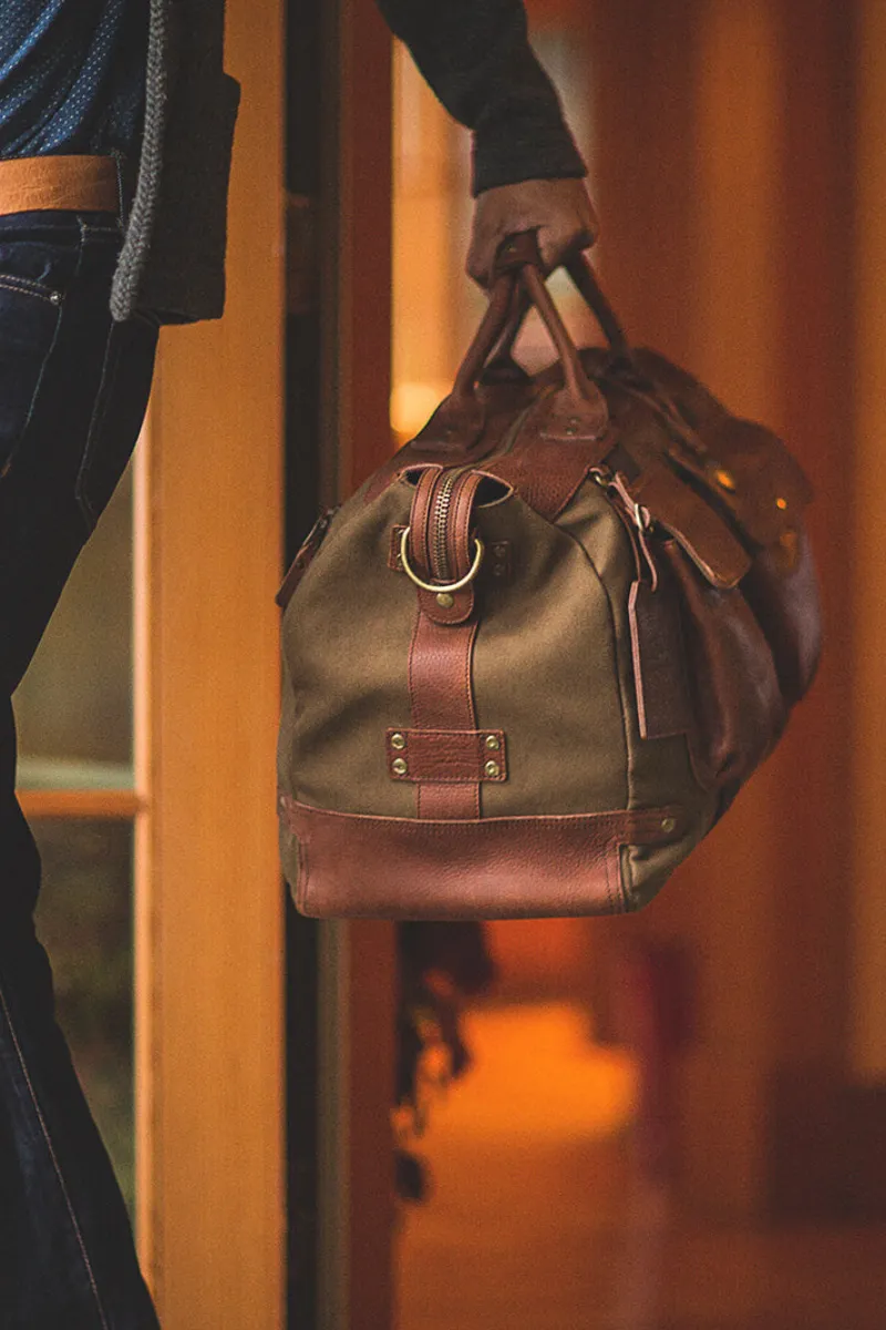 Canvas & Leather Travel Duffle