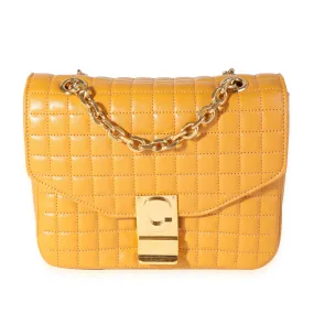 Celine Ocre Quilted Calfskin Small C Flap Bag