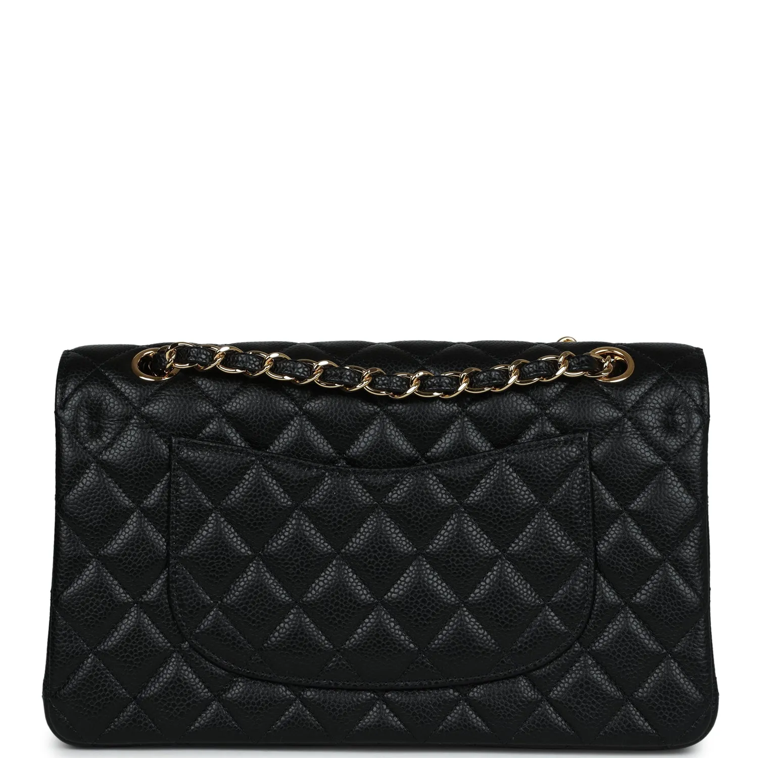 Chanel Medium Classic Double Flap Bag Black Caviar Gold Hardware