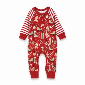 Christmas Collage Bamboo Cotton Romper