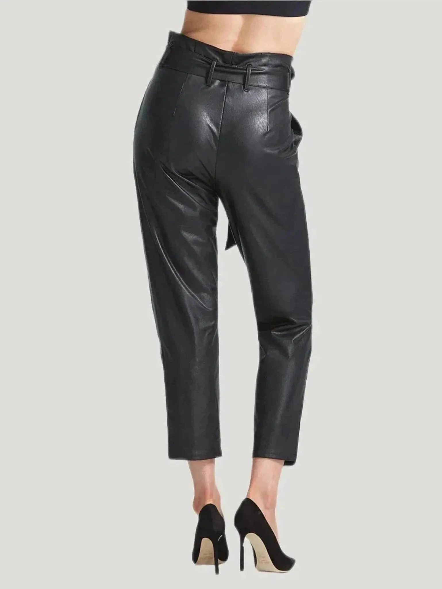 COMMANDO Faux Leather Paperbag Pant