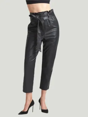 COMMANDO Faux Leather Paperbag Pant