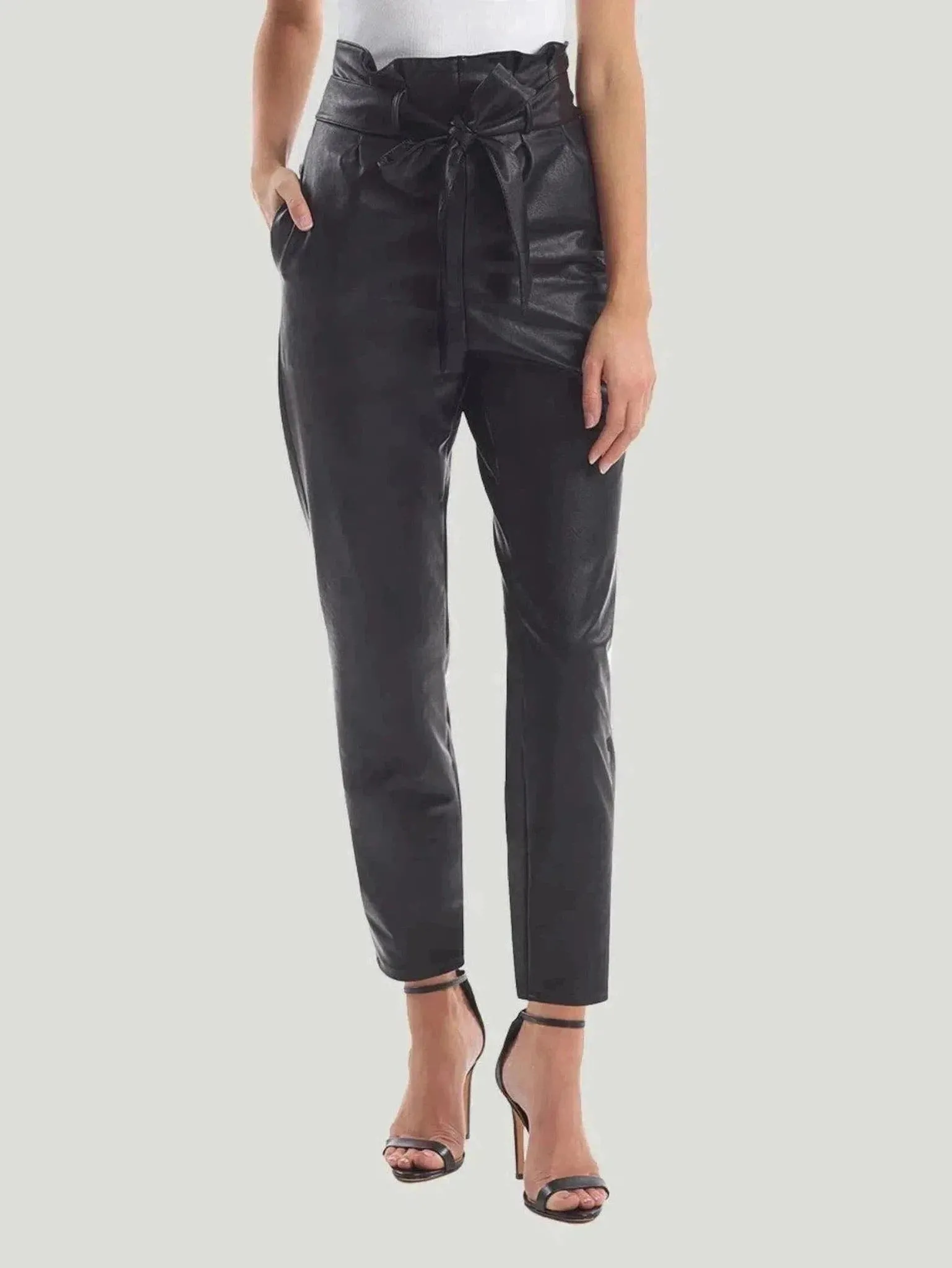 COMMANDO Faux Leather Paperbag Pant