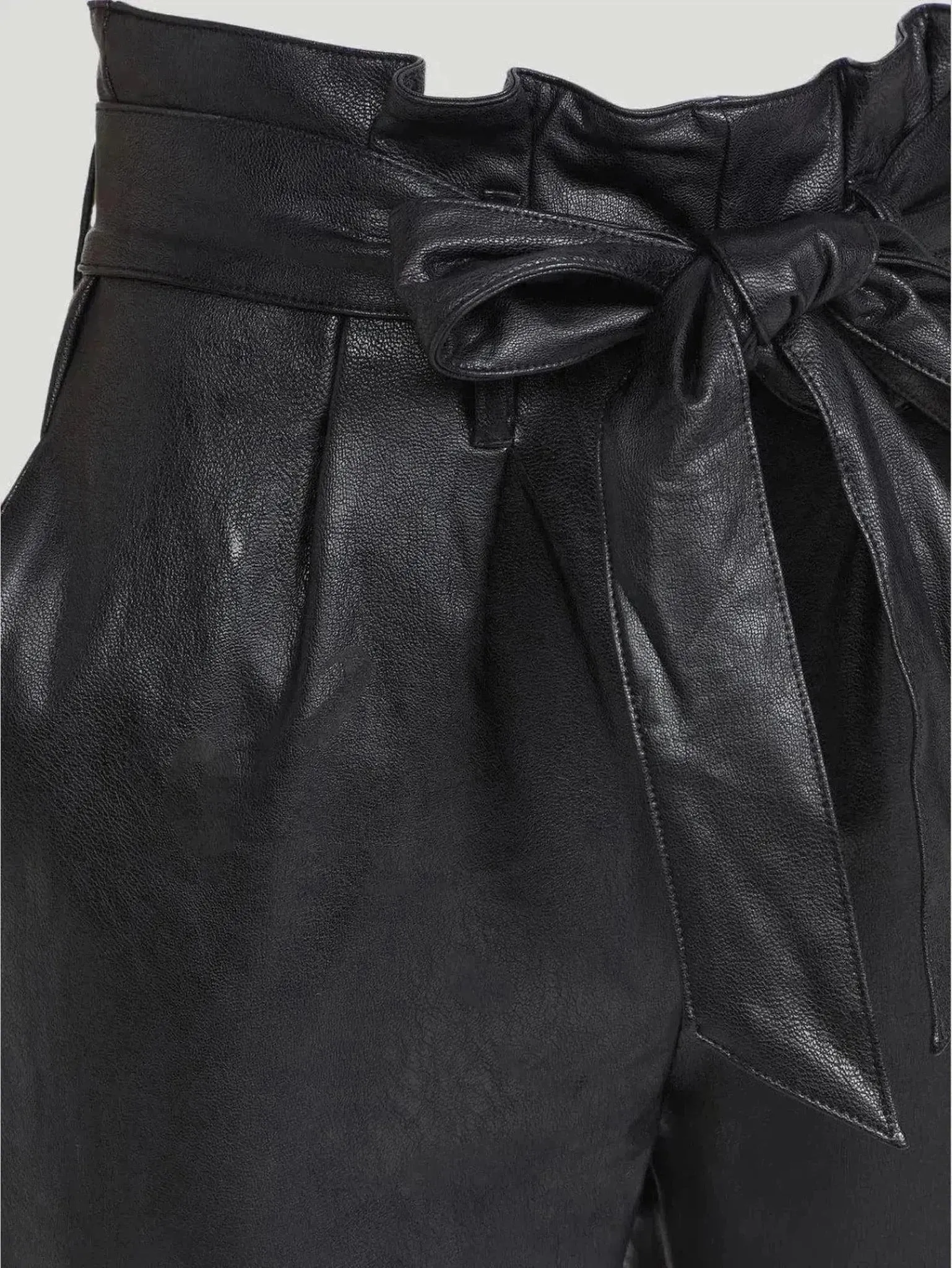 COMMANDO Faux Leather Paperbag Pant