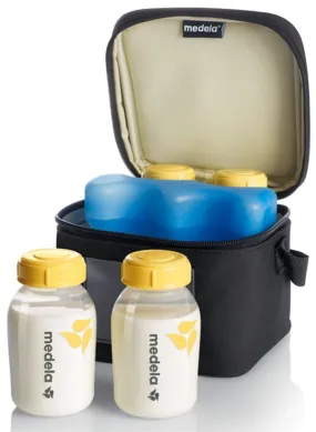 Cooler Bag with Four Breast-Milk Bottles