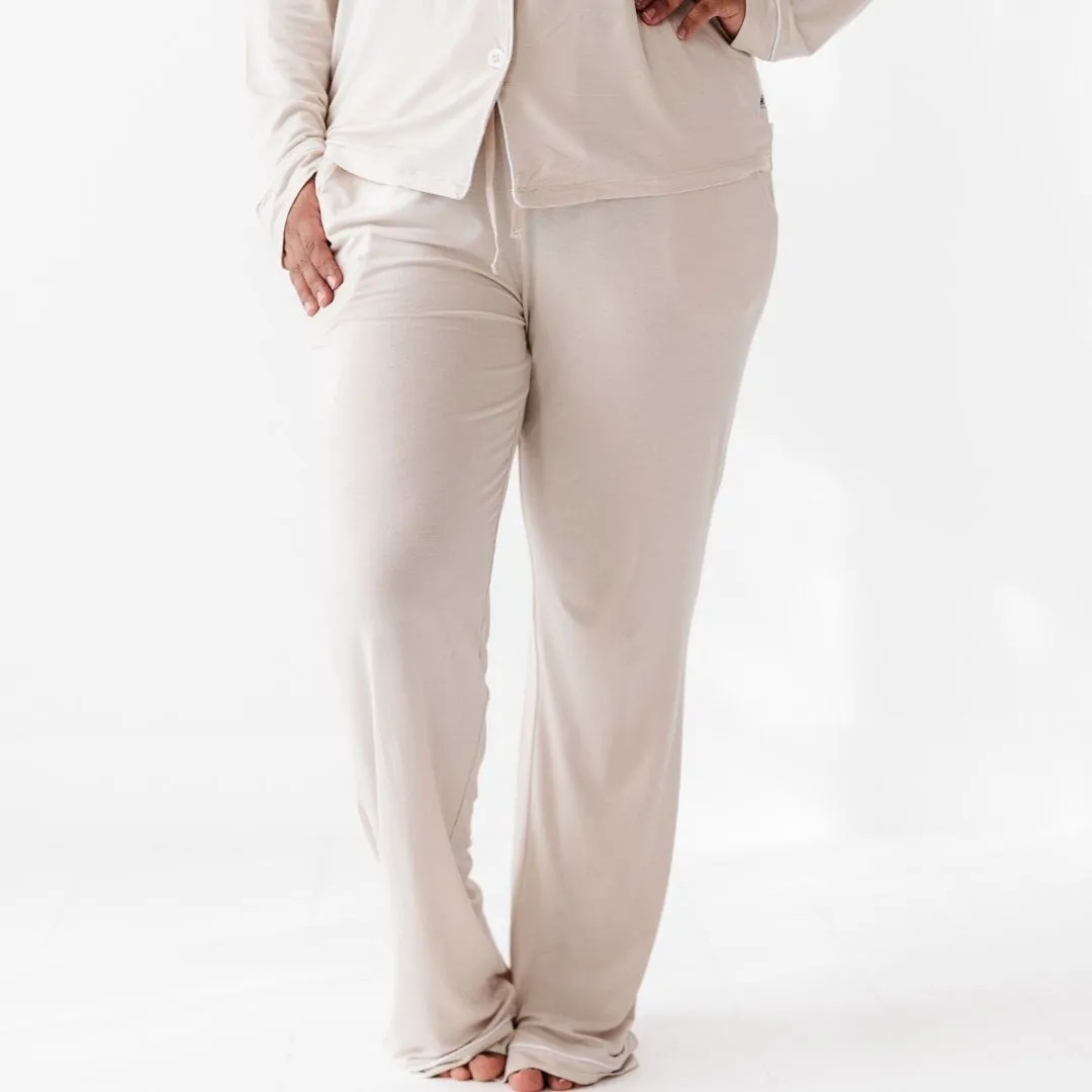 Cream Puff Women's Collar Shirt & Pants Set