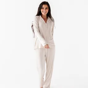 Cream Puff Women's Collar Shirt & Pants Set