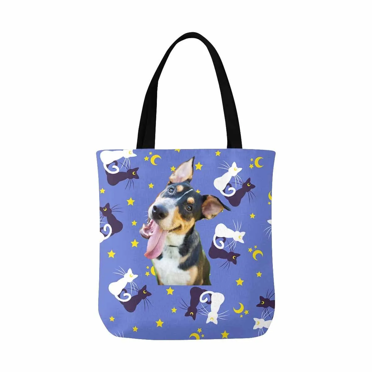 Custom Dog Cat Pattern Canvas Tote Bag