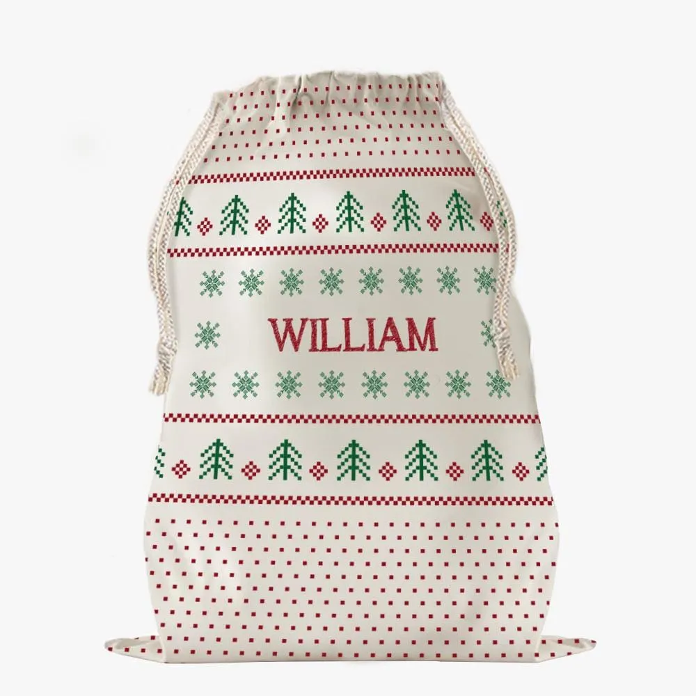 Custom Santa's Special Delivery Christmas Drawstring Sack | Personalized Santa Bag