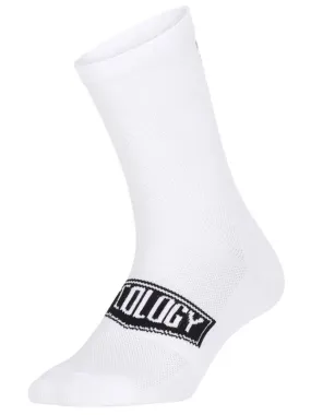 Cycology White Reflective Logo Cycling Socks