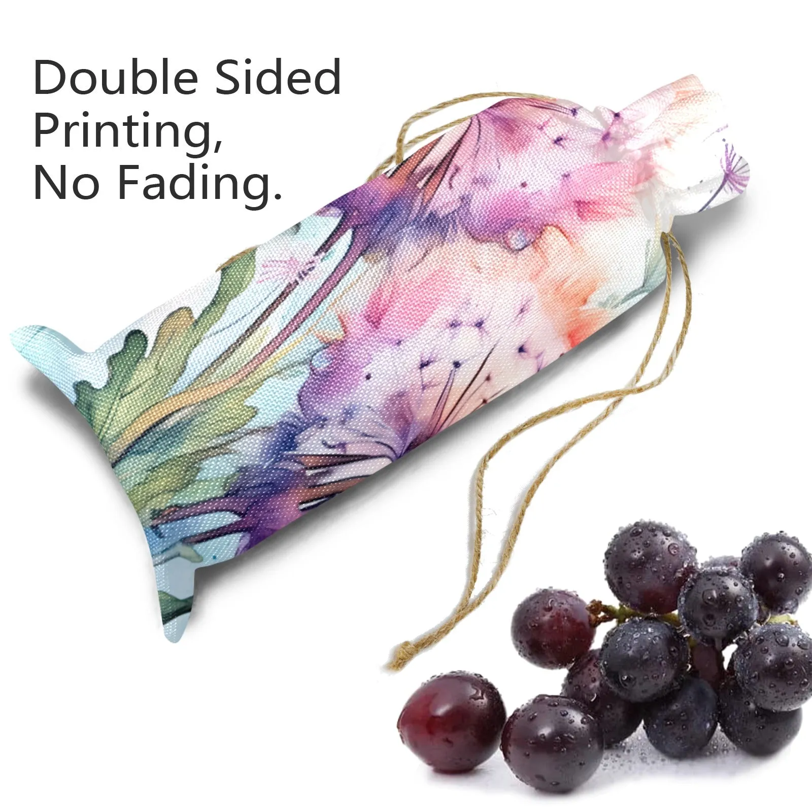 Dandelions awd320 Linen Wine Bottle Bag