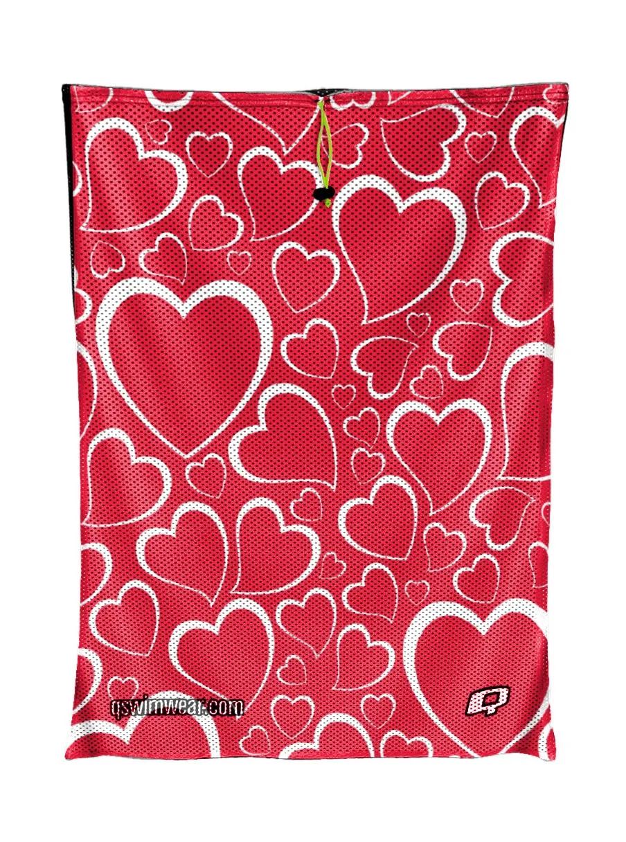 Double Hearted Mesh Bag