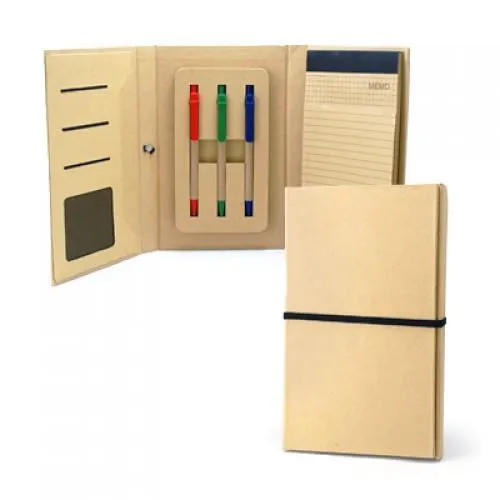 Eco-friendly A5 Notepad With 3 Colours Ball Pen