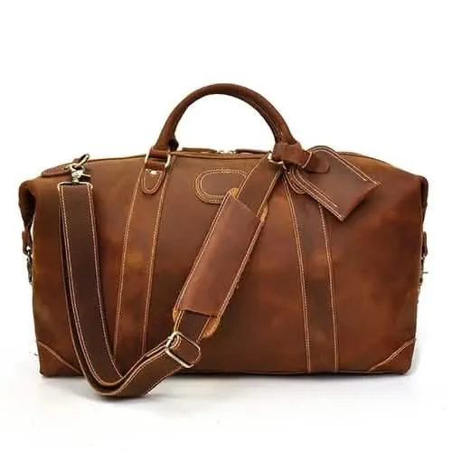 Eira Classic Leather Travel Duffle Bag