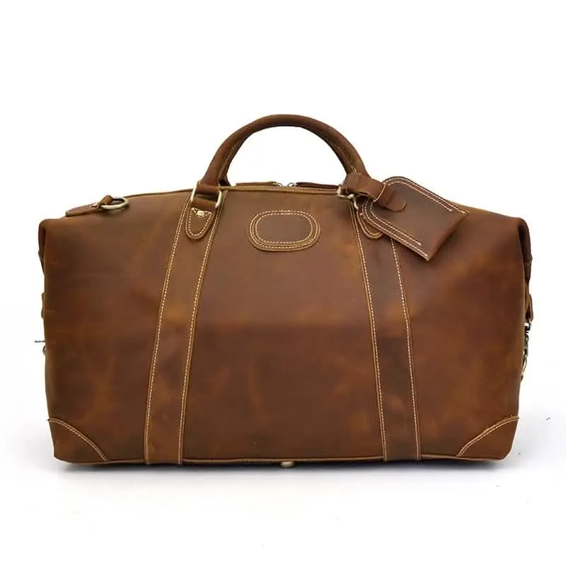 Eira Classic Leather Travel Duffle Bag